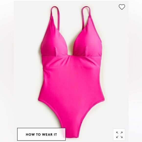J. Crew Plunge one-piece* - Picture 1 of 7